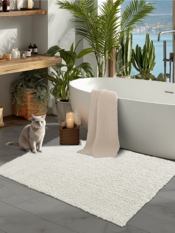 Коврик НАНОХЛОПОК SHAHINTEX 80х120 кремовый 02 S - 2