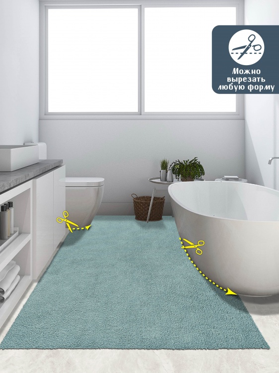 Коврик НАНОХЛОПОК SHAHINTEX 150х200 аквамариновый 01 S - 4