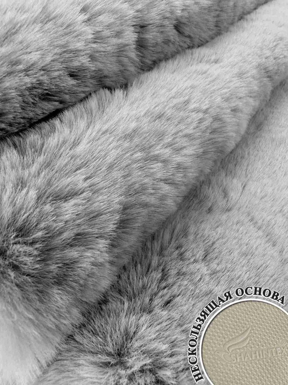 Коврик меховой шкура SHAHINTEX (3 см) 69х118 голубая норка 23 - 4