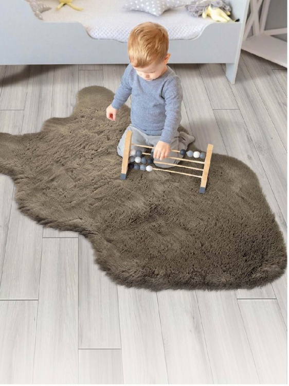 Коврик меховой шкура SHAHINTEX (3 см) 69х118 мокко 26 - 3