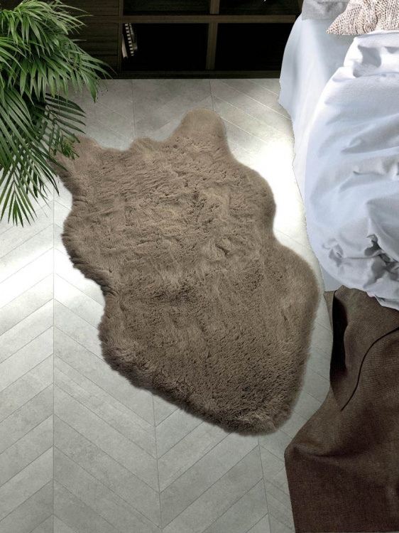 Коврик меховой шкура SHAHINTEX (3 см) 69х118 мокко 26 - 4
