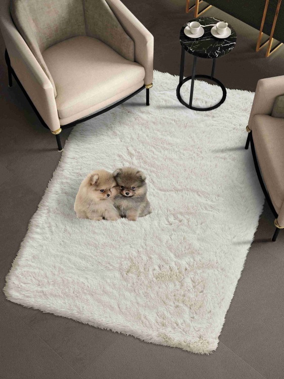 Коврик меховой SHAHINTEX (3 см) 100х150 жемчужный 21 S - 2