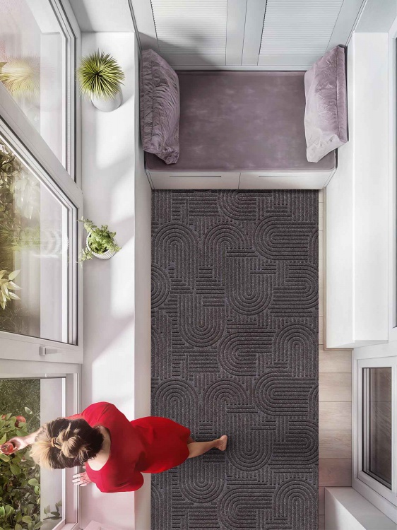 Коврик icarpet ЛАБИРИНТ с тиснением 80х200 мокко 02 S - 3