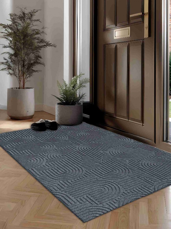 Коврик icarpet ЛАБИРИНТ с тиснением 100х150 серый 01 S - 2