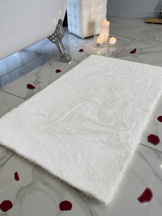 Коврик меховой SHAHINTEX (3 см) 50х80 белый кролик 28 S - 2