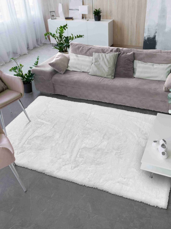 Коврик меховой SHAHINTEX (3 см) 150х200 белый кролик 28 S - 3