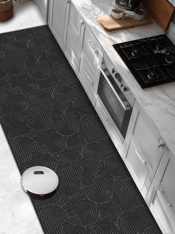 Коврик icarpet ЛАБИРИНТ с тиснением 100х300 чёрный гранит 03 S - 3