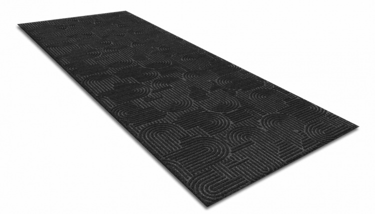Коврик icarpet ЛАБИРИНТ с тиснением 100х300 чёрный гранит 03 S