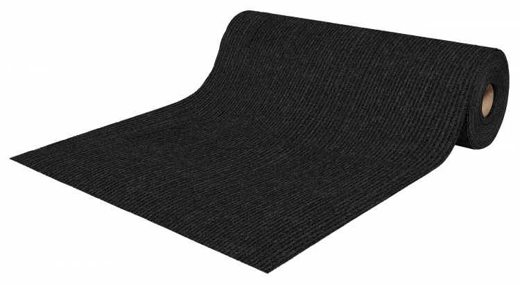 Коврик-дорожка придверный влаговпитывающий icarpet Ребристый ТПР 200х3000 антрацит 03