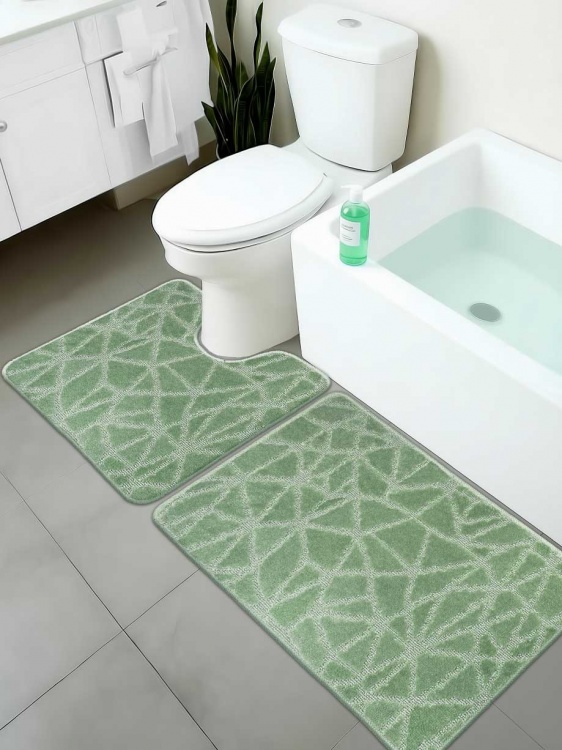 Набор ковриков SHAHINTEX РР 50*80+50*50 001 зеленый чай 79 - 4