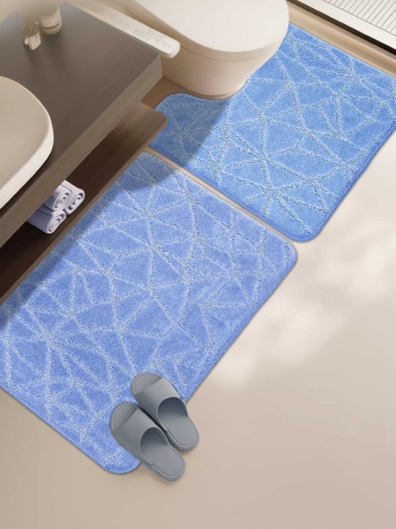 Набор ковриков SHAHINTEX РР 50*80+50*50 001 голубой 11 - 3