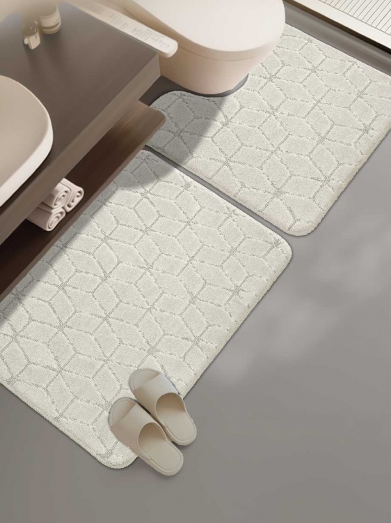 Набор ковриков SHAHINTEX РР 50*80+50*50 002 кремовый 3 - 3