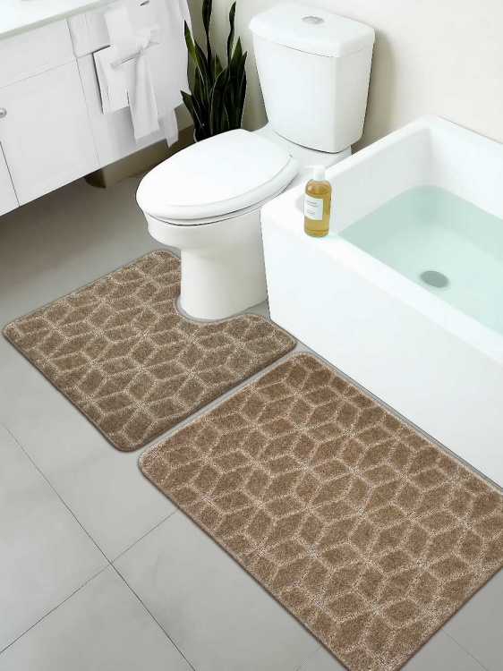 Набор ковриков SHAHINTEX РР 50*80+50*50 002 кофе с молоком 55 - 4