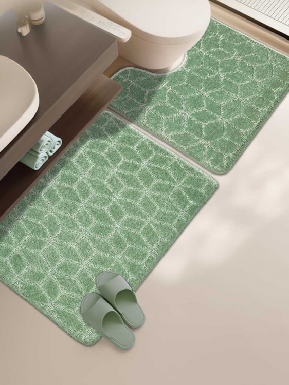 Набор ковриков SHAHINTEX РР 50*80+50*50 002 зеленый чай 79 - 3