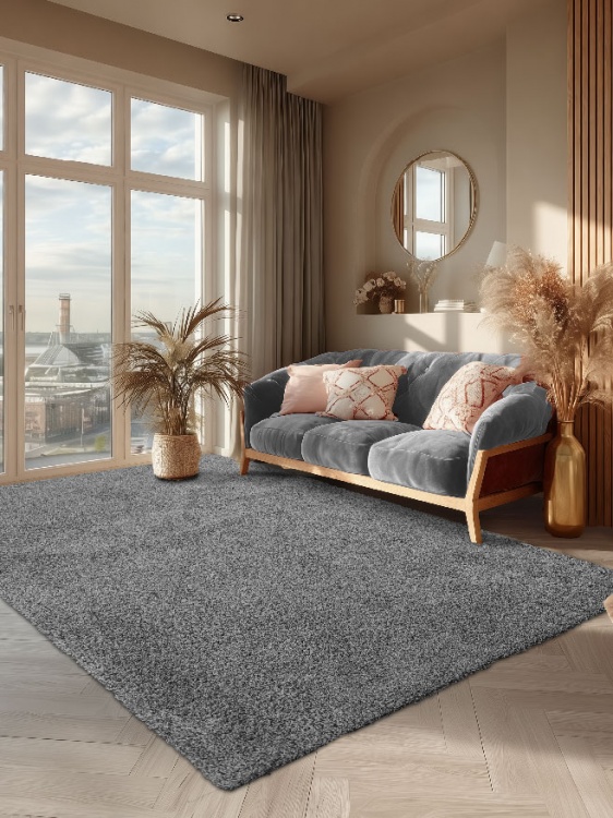 Коврик НАНОХЛОПОК SHAHINTEX 200х300 серый 03 S - 2