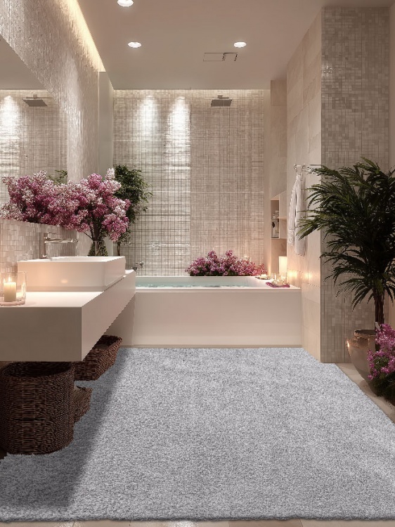 Коврик НАНОХЛОПОК SHAHINTEX 200х300 пепельный 05 S - 2