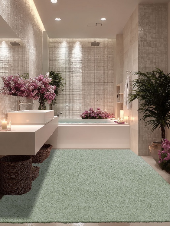 Коврик НАНОХЛОПОК SHAHINTEX 200х300 зеленый чай 07 S - 2