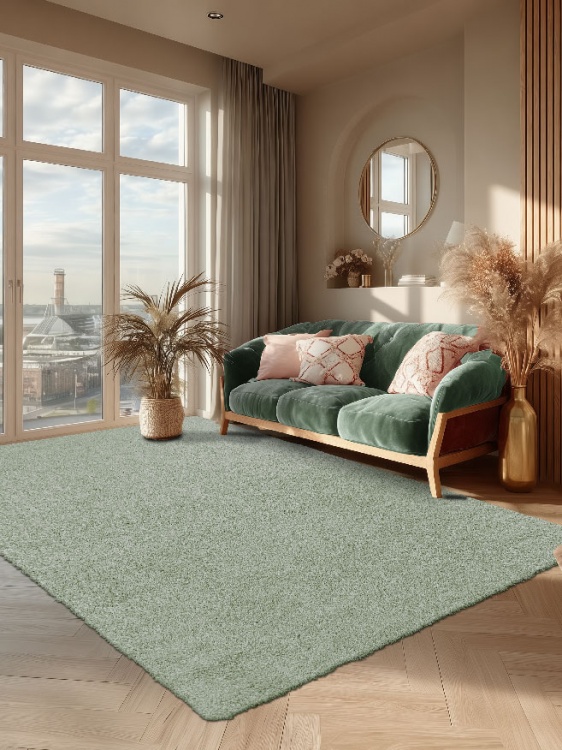 Коврик НАНОХЛОПОК SHAHINTEX 200х300 зеленый чай 07 S - 3