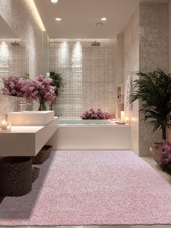 Коврик НАНОХЛОПОК SHAHINTEX 200х300 розовый кварц 08 S - 3