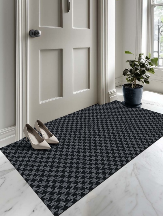 Коврик влаговпитывающий SHAHINTEX Гусиная лапка ТЭМ 67х120 графит 01 S - 3