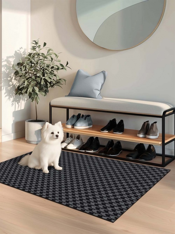 Коврик влаговпитывающий SHAHINTEX Гусиная лапка ТЭМ 67х120 графит 01 S - 4