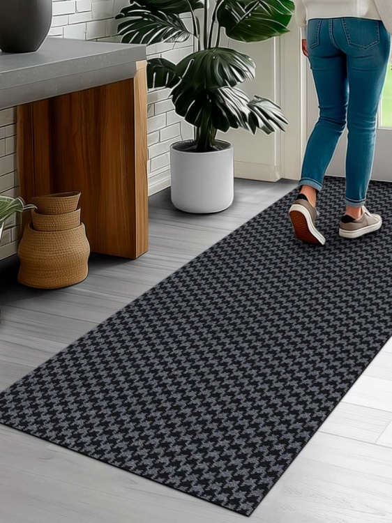 Коврик влаговпитывающий SHAHINTEX Гусиная лапкаТЭМ 60х200 графит 01 S - 3