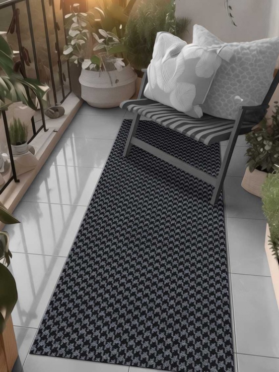 Коврик влаговпитывающий SHAHINTEX Гусиная лапкаТЭМ 60х200 графит 01 S - 4