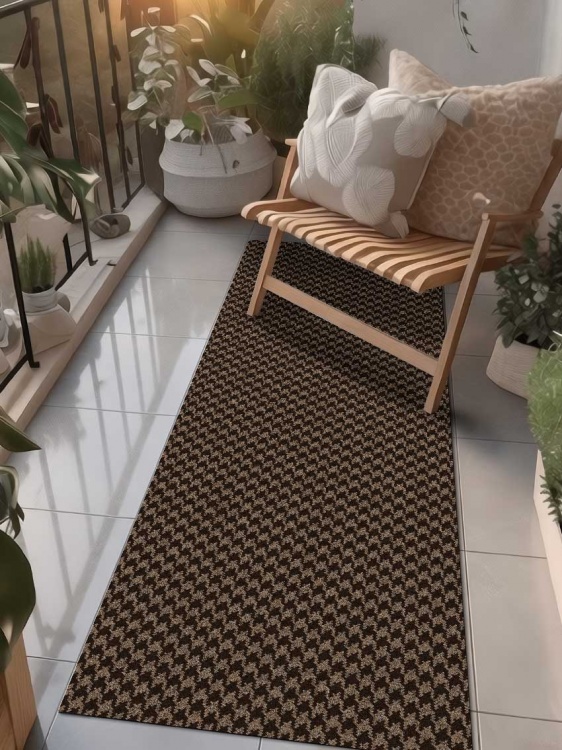 Коврик влаговпитывающий SHAHINTEX Гусиная лапкаТЭМ 60х200 мокко 02 S - 4