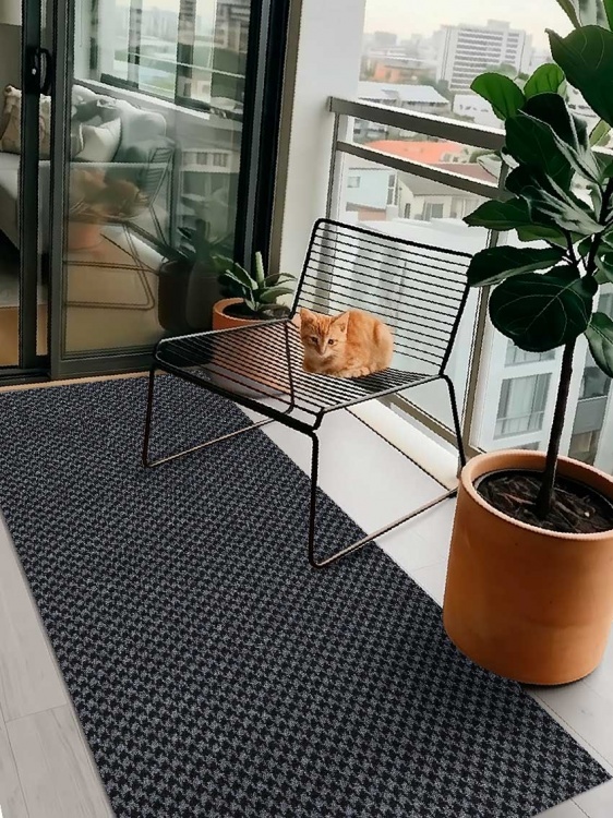 Коврик влаговпитывающий SHAHINTEX Гусиная лапка ТЭМ 80х200 графит 01 S - 4