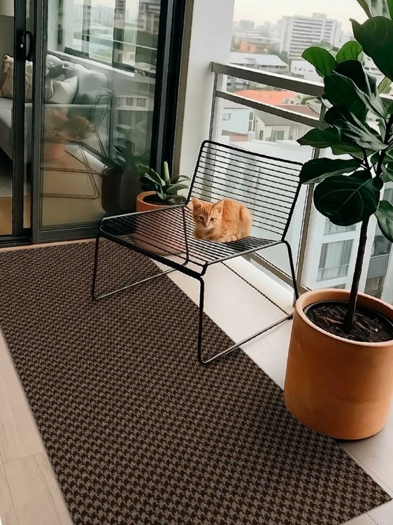 Коврик влаговпитывающий SHAHINTEX Гусиная лапка ТЭМ 80х200 мокко 02 S - 4