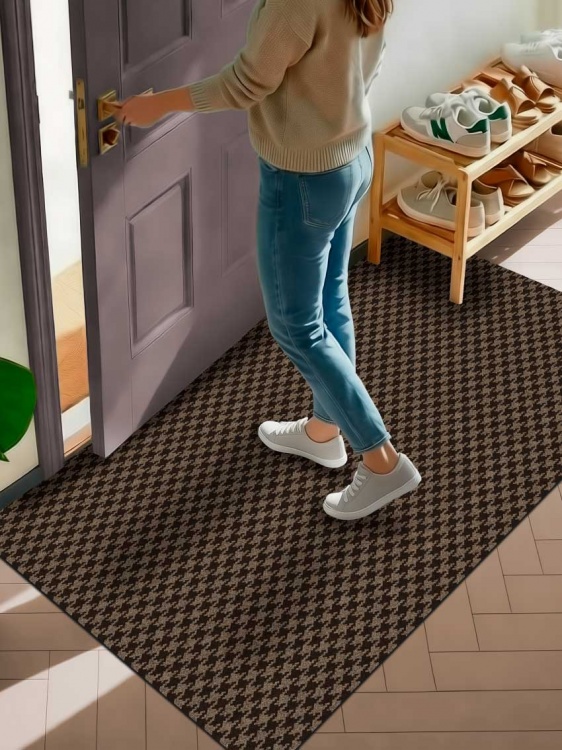 Коврик влаговпитывающий SHAHINTEX Гусиная лапка ТЭМ 100х150 мокко 02 S - 3