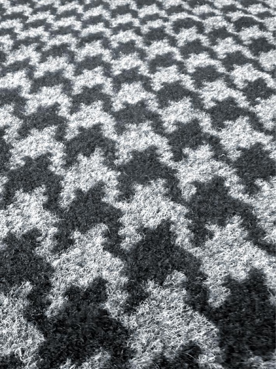 Коврик влаговпитывающий SHAHINTEX Гусиная лапка ТЭМ 150х200 графит 01 S - 2