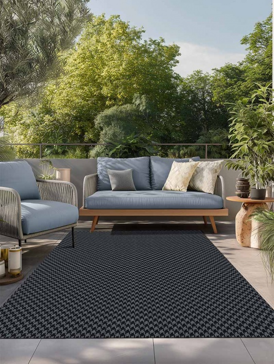 Коврик влаговпитывающий SHAHINTEX Гусиная лапка ТЭМ 150х200 графит 01 S - 4