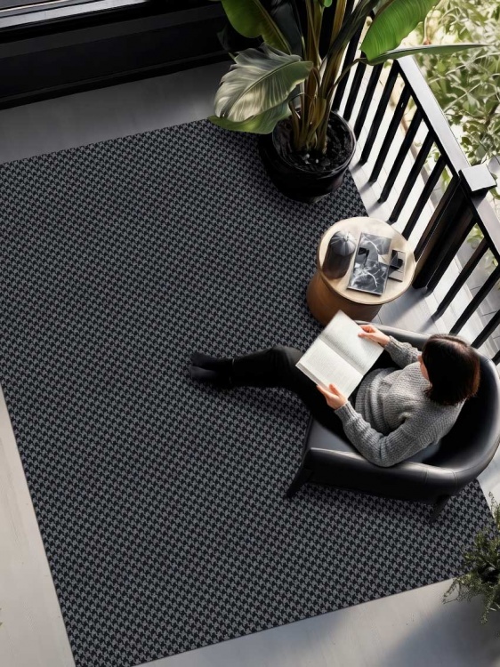 Коврик влаговпитывающий SHAHINTEX Гусиная лапка ТЭМ 200х300 графит 01 S - 4