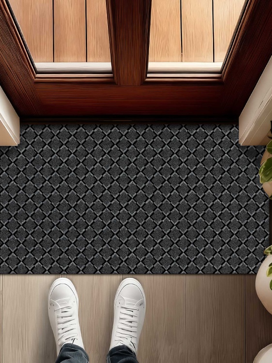 Коврик влаговпитывающий icarpet Каре ТЭМ 50х100 графит 01 S - 2