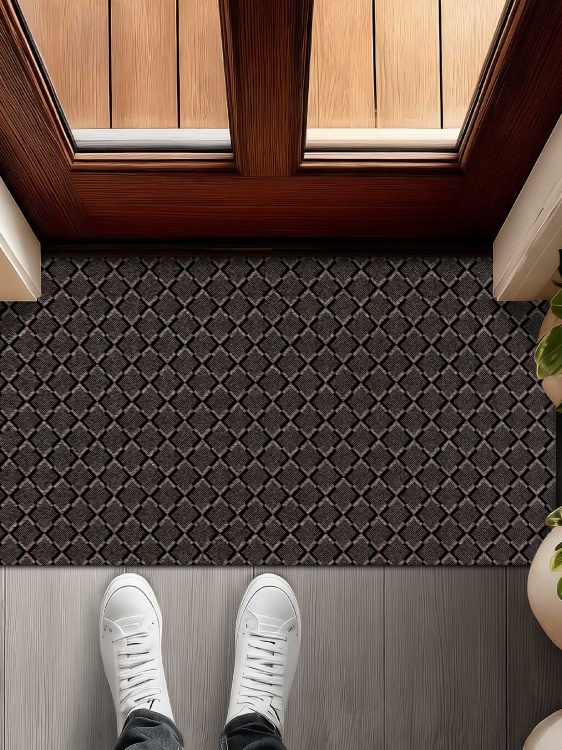 Коврик влаговпитывающий icarpet Каре ТЭМ 50х100 мокко 02 S - 4