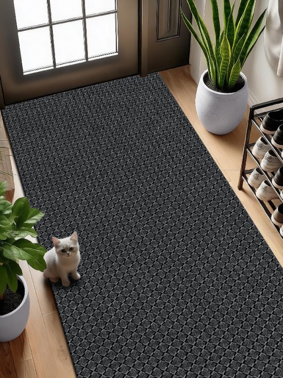 Коврик влаговпитывающий icarpet Каре ТЭМ 100х300 графит 01 S - 3