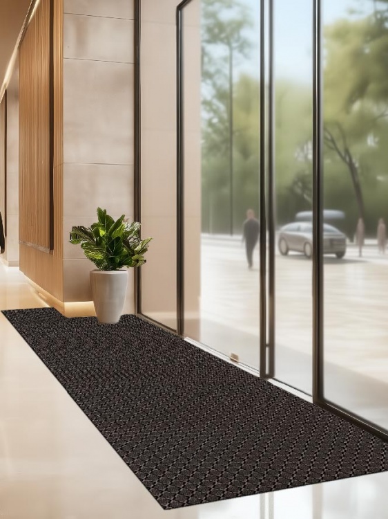 Коврик влаговпитывающий icarpet Каре ТЭМ 100х300 мокко 02 S - 2