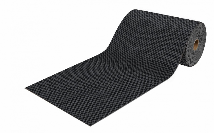 Коврик-дорожка влаговпитывающий SHAHINTEX Гусиная лапка ТЭМ 80х1500 графит 01